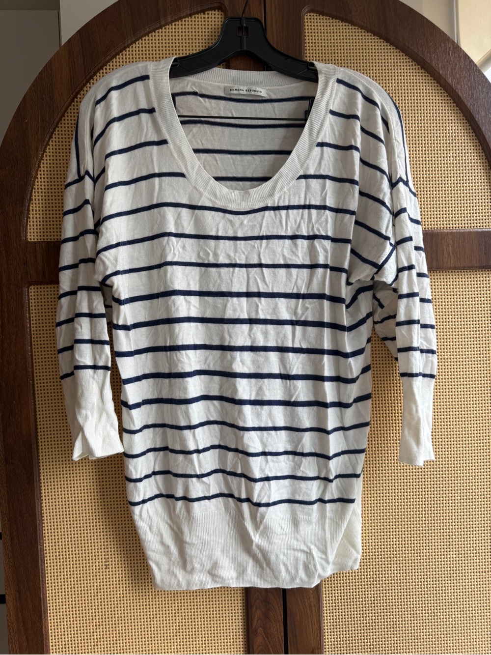 Banana Republic striped boatneck sweater - M
